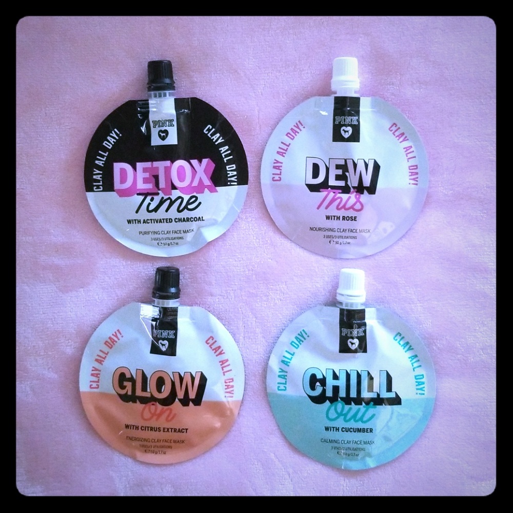 PINK clay face masks